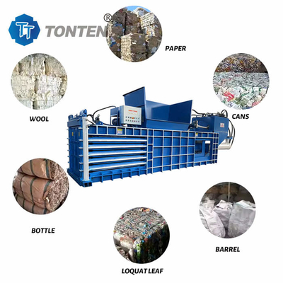 PLC Máy bơm thủy lực giấy thải Baling Press cho quần áo phế liệu sơn Bucket phim