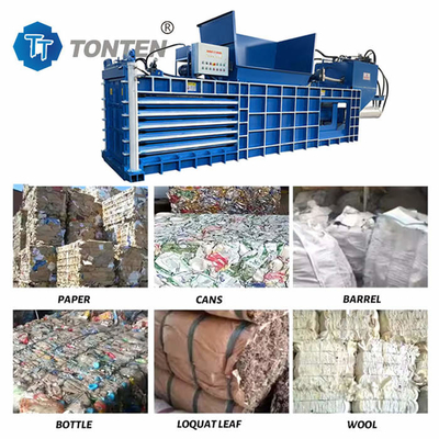 PLC Máy bơm thủy lực giấy thải Baling Press cho quần áo phế liệu sơn Bucket phim