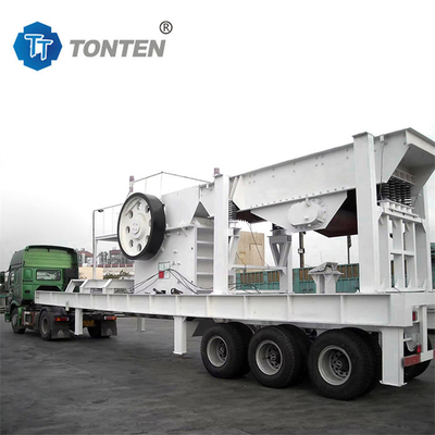 Động cơ nghiền nát hàm đá di động Động cơ nghiền nát đá vôi với dầu diesel