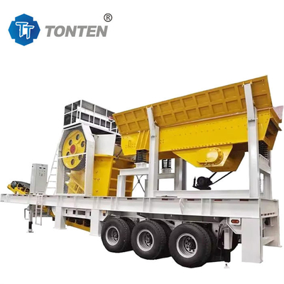 Động cơ nghiền nát hàm đá di động Động cơ nghiền nát đá vôi với dầu diesel