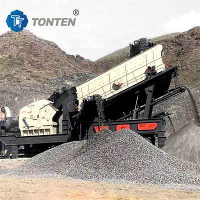 Đường nghiền đá khai thác mỏ Đường nghiền di động Động cơ nghiền đá granit diesel