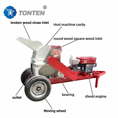 Rụi chất thải máy nghiền gỗ rơm khô và ướt 3kw