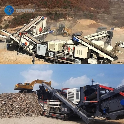Đường máy nghiền rác bê tông xây dựng Đường máy nghiền gạch đá tái chế