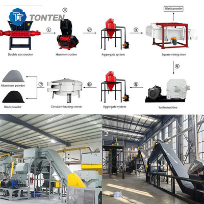 Máy tái chế pin axit chì lithium chất thải pin phế liệu tái chế nhà máy nghiền nát