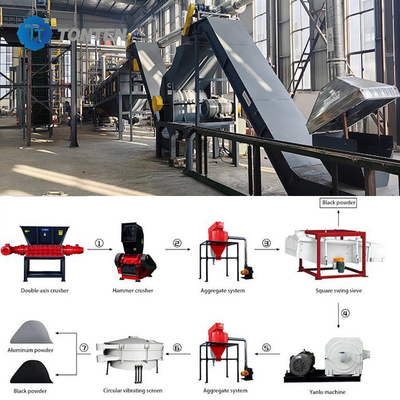 Nhà máy thiết bị tái chế pin ô tô lithium rác 110kw