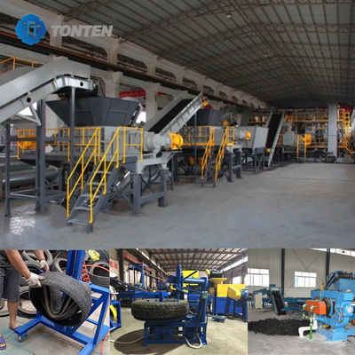 Máy nghiền lốp xe cũ Lưới tái chế Máy nghiền lốp xe bột cao su