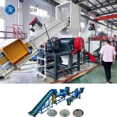 Đường dây sản xuất tái chế nghiền nhựa tái chế chai nước khoáng