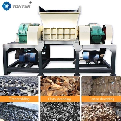 Phế liệu Sắt Lốp kim loại Shredder máy nghiền nát hộp Double Shaft nghiền nát