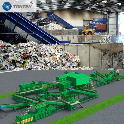 Thiết bị tái chế phân loại rác thải gia đình Nhà máy tái chế rác thải thực phẩm