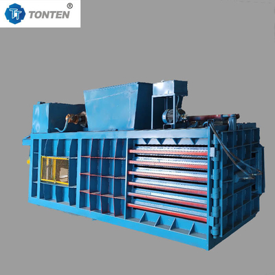 Máy bơm kim loại thủy lực ngang Baling Press quần áo
