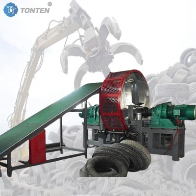 Chất thải cao su Crusher lốp xe phế liệu Shredder nhà máy tái chế Máy nghiền