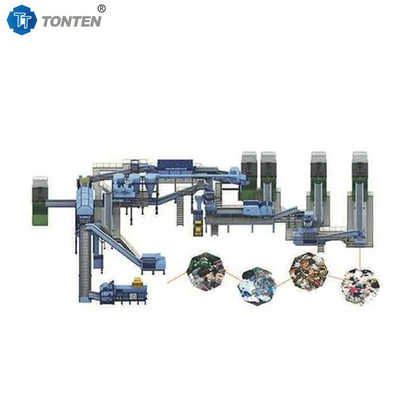 Nhà máy phân loại rác rưởi rắn Nhà máy phân loại tái chế gia dụng
