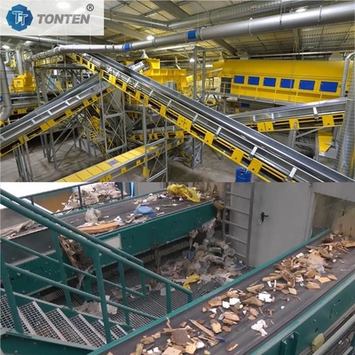 Nhà máy phân loại chất thải hữu cơ cũ Đường phân loại chất thải rắn thành phố OEM