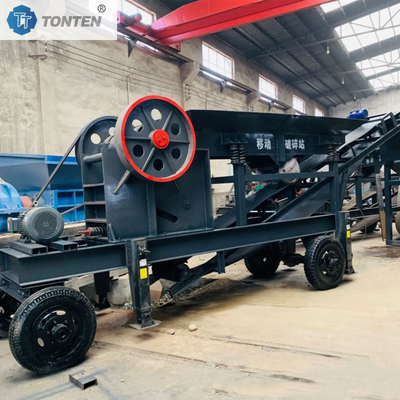Phòng thí nghiệm di động nhỏ hàm Crusher theo dõi Diesel hàm đá Crusher