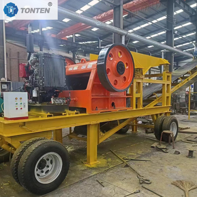 Phòng thí nghiệm di động nhỏ hàm Crusher theo dõi Diesel hàm đá Crusher