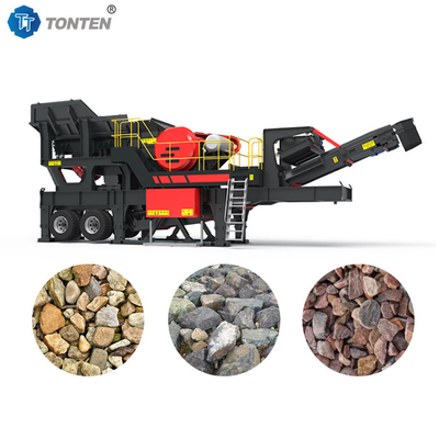 Máy nghiền hàm di động PE250x400 Mỏ đá Máy nghiền hàm với máy vận chuyển