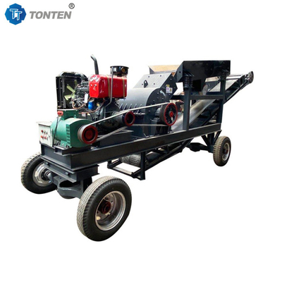 Máy nghiền búa di động nhỏ Máy nghiền đá nhỏ với máy vận chuyển