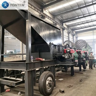 Máy tách đất đá bùn cát bùn với máy vận chuyển