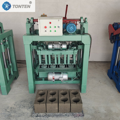Máy đúc khối bán tự động Hệ thống điều khiển PLC Máy gạch