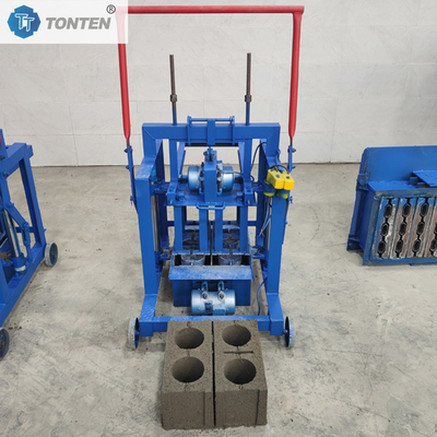 Máy đúc khối di động nhỏ Một khuôn Máy làm gạch 5 lỗ