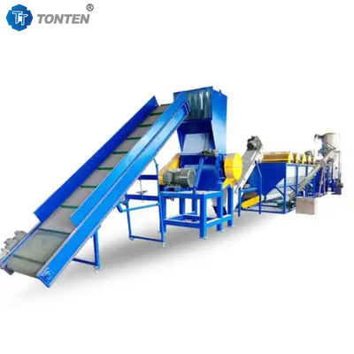 Máy tái chế PET Rác thải nhựa đã sử dụng Dẻo giặt Đường dây tái chế