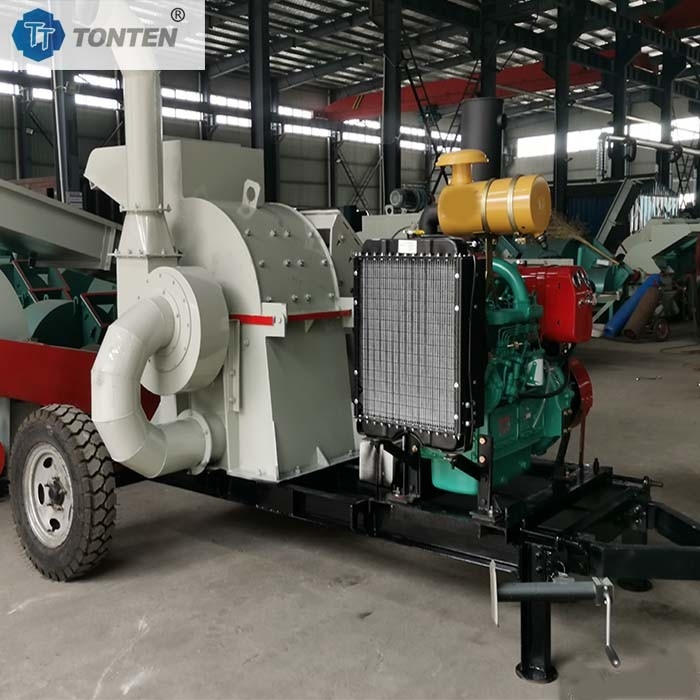 Máy nghiền gỗ diesel di động Máy phân nhánh Máy nghiền mỏng Chipper loại di động