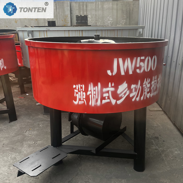JW750 JW1000 loại máy trộn miệng phẳng đa chức năng trộn bê tông xi măng